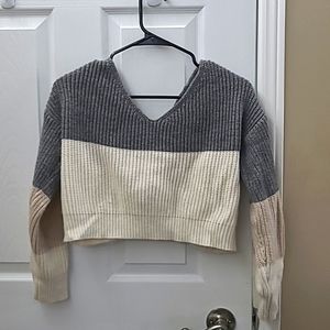 Off Shoulder Ribbed-knit Twist Sweater